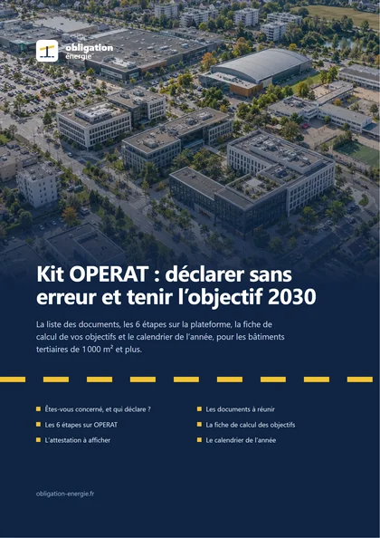 Couverture du PDF « Kit OPERAT : déclarer sans erreur et tenir l’objectif 2030 »